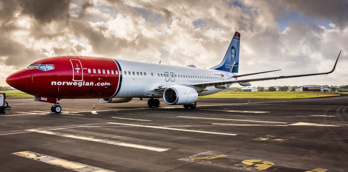 avion posé norwegian airlines